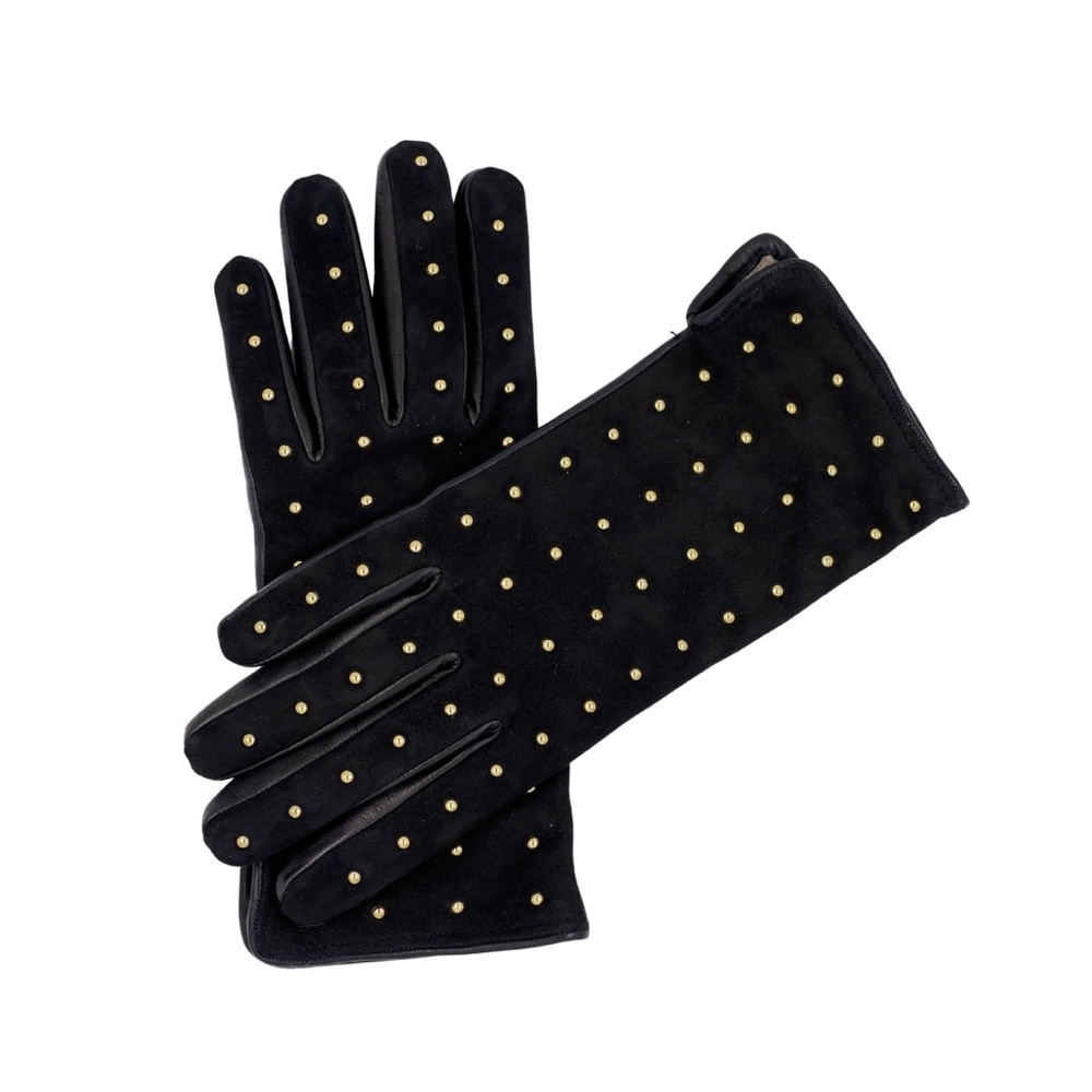 Leather/ Suede Studded Gloves